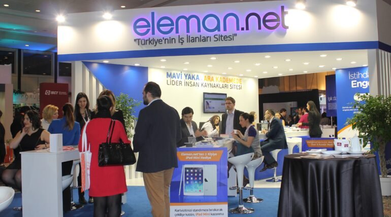 Custom exhibition booth design for trade shows and expos.