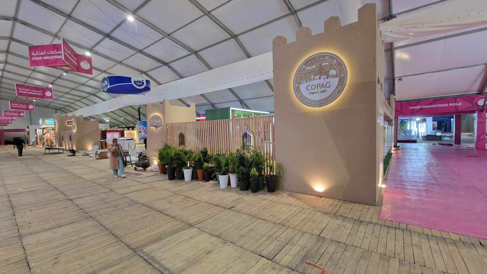 Exhibition stall in Jordan at industry trade fair