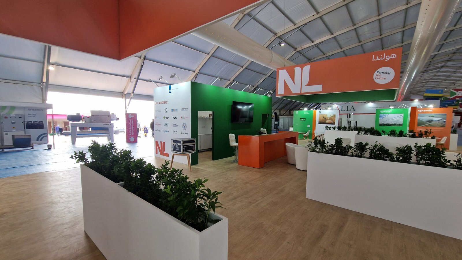 Exhibition stall in Oman at industry trade show
