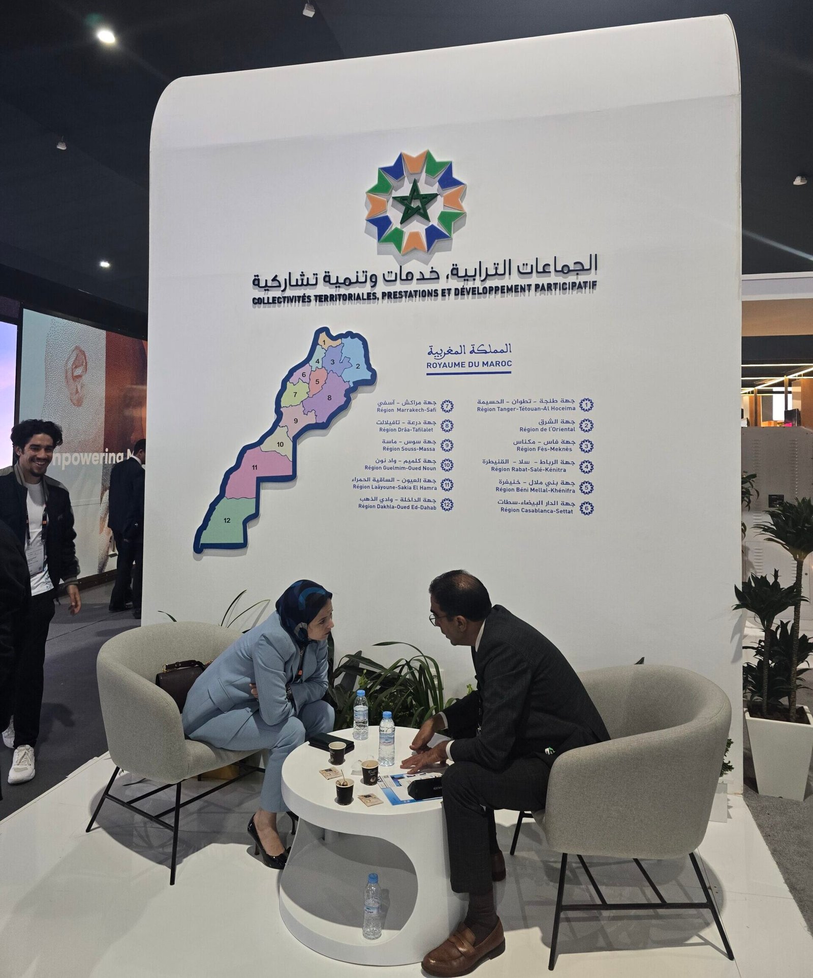 Exhibition stall in Tangier at logistics and industry trade show