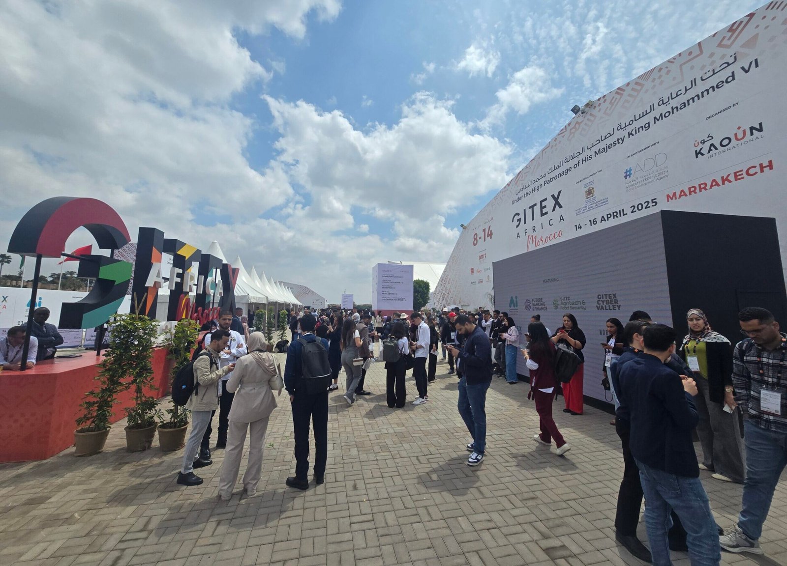Exhibition stall in Marrakech for international tech expo