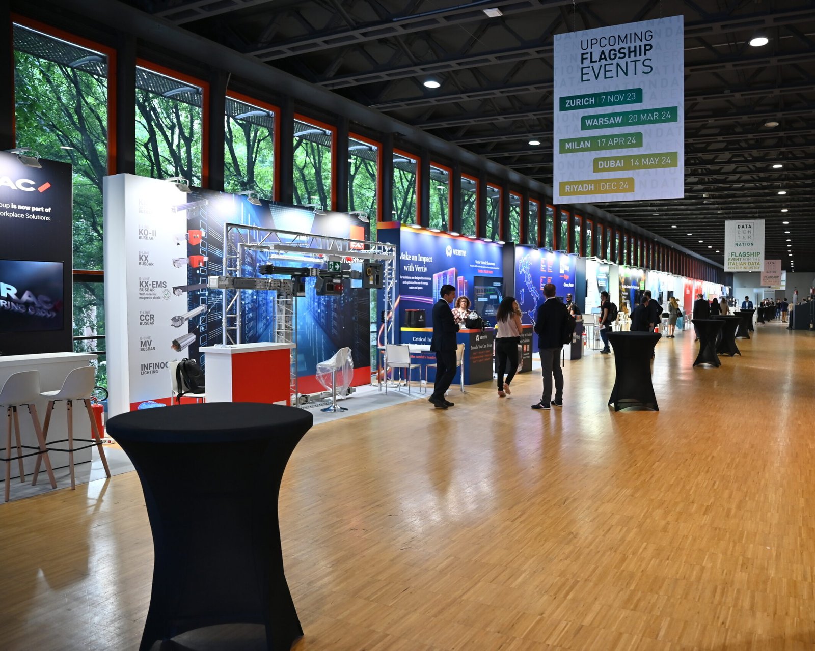 Exhibition booth setup at a trade show event
