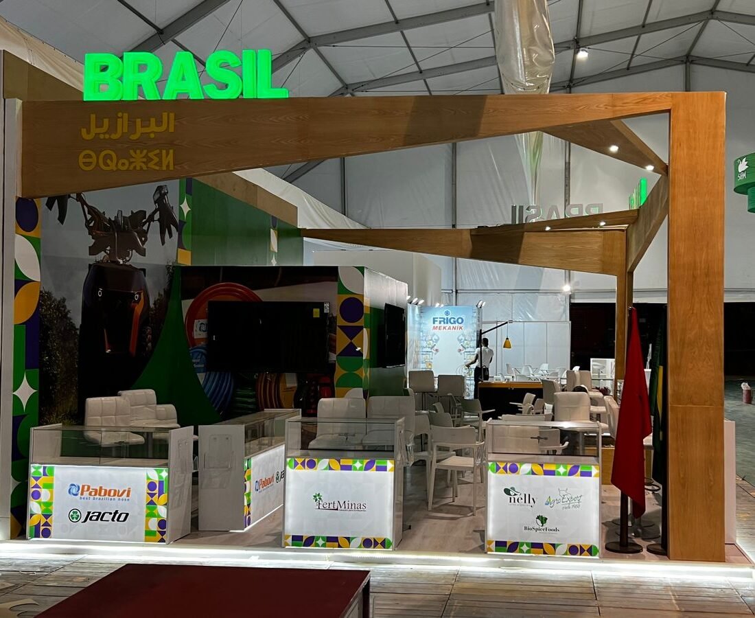 Exhibition stall in Casablanca with professional setup