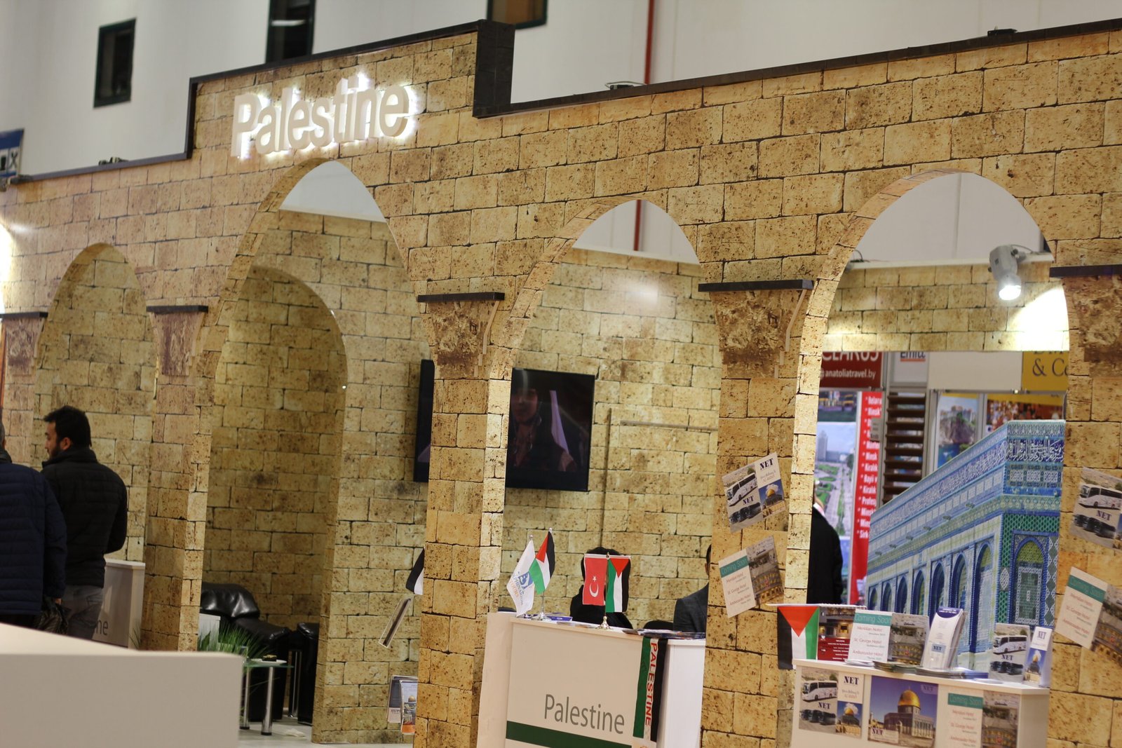 Exhibition stall in Jordan at industry trade fair