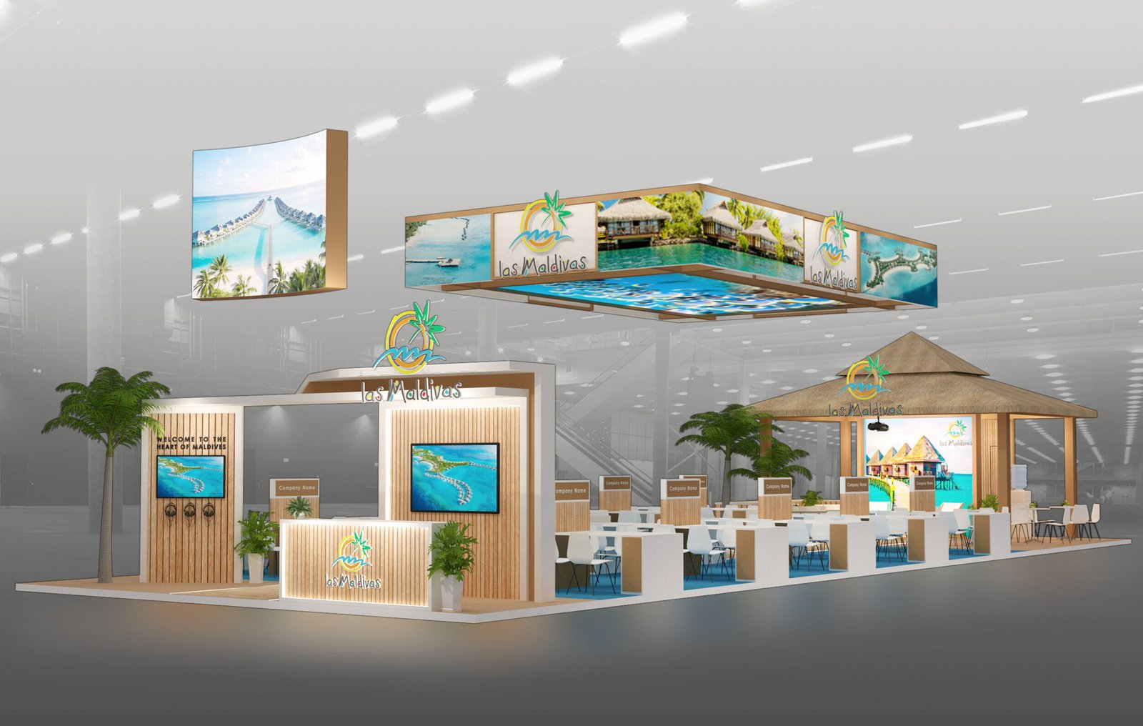 Custom expo booth design for trade show display.