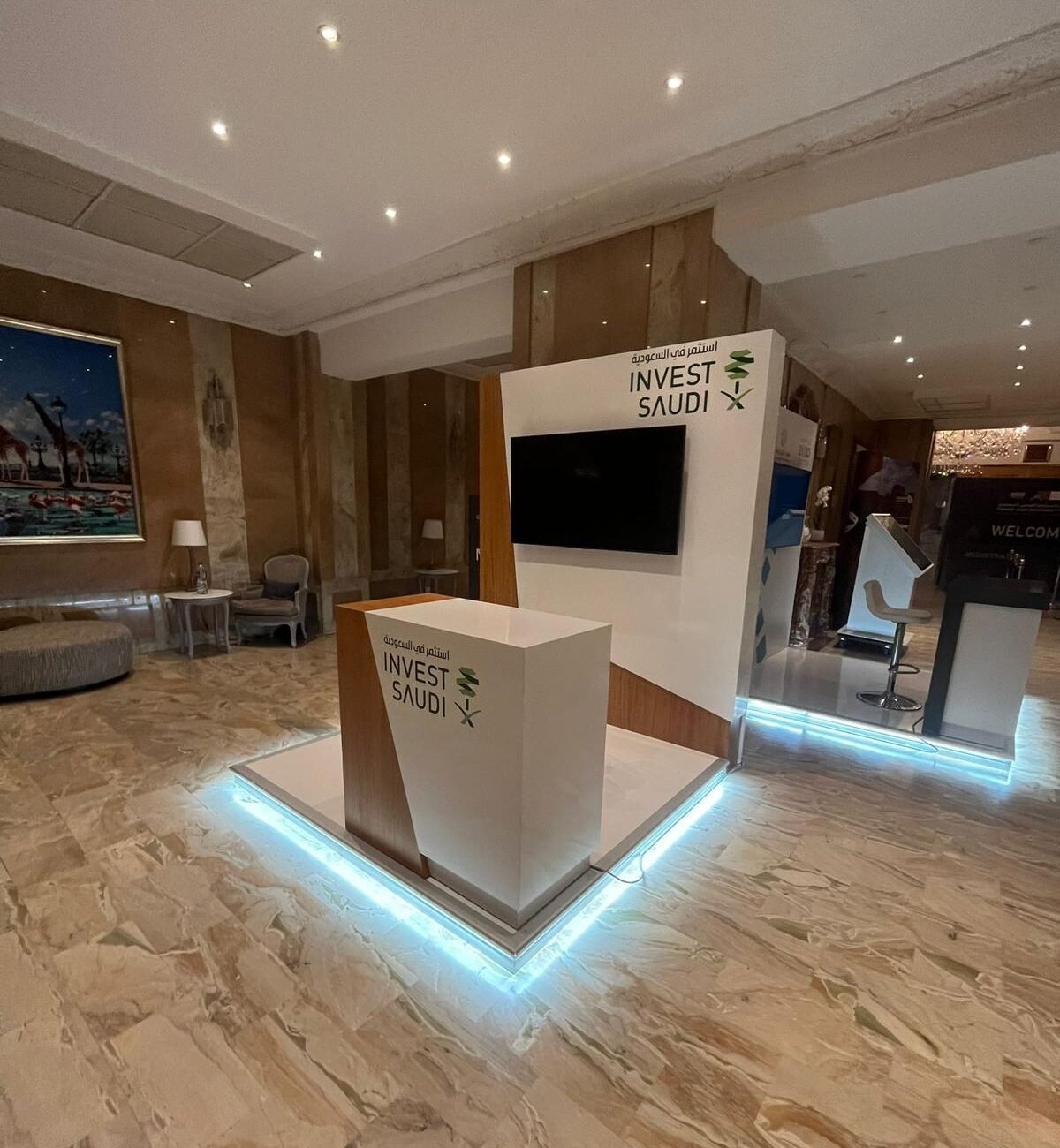 Exhibition stall in Marrakech for international tech expo