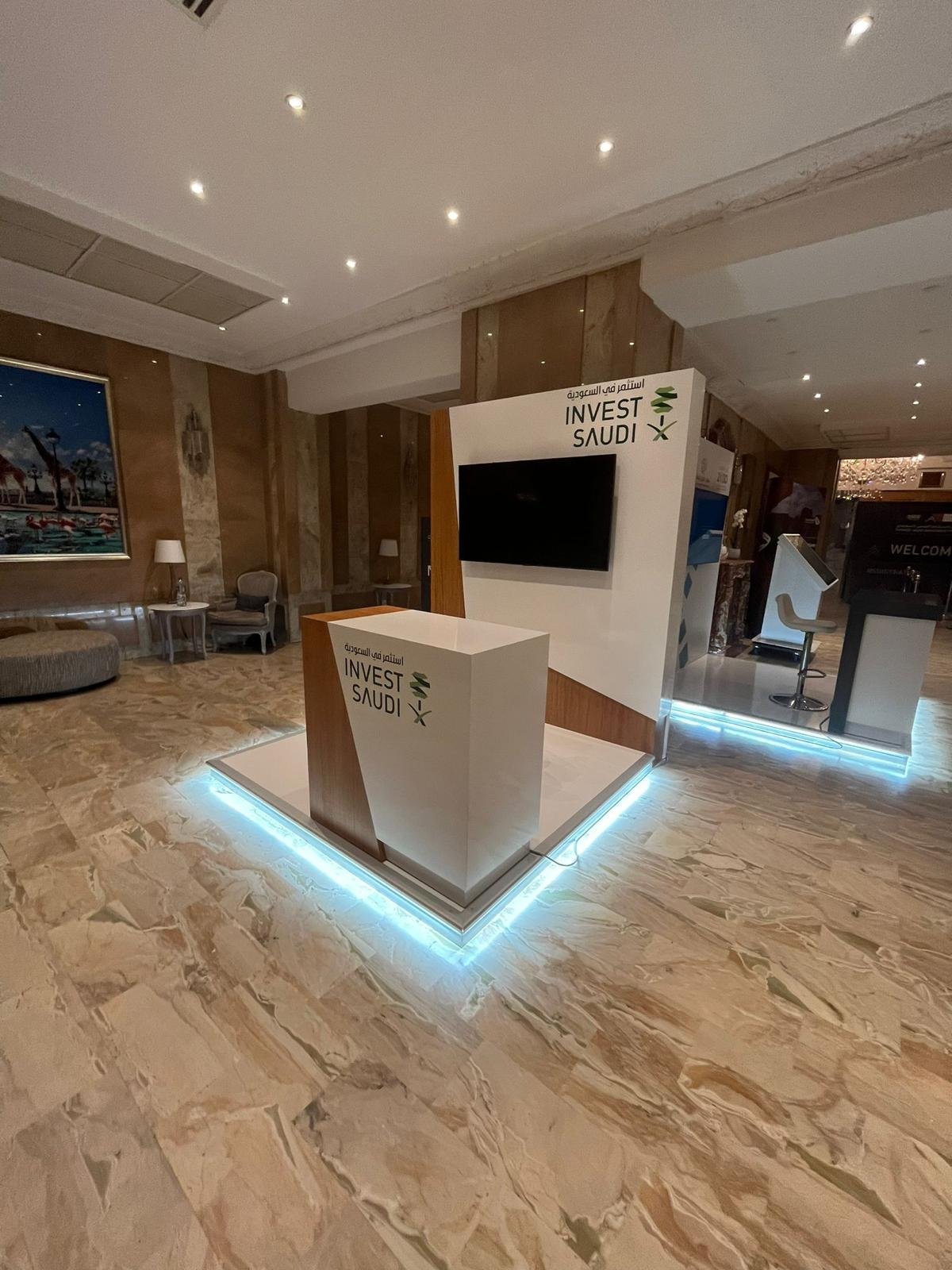 Exhibition stall in Saudi Arabia at industry trade show