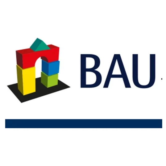 Custom-designed exhibition booth at BAU 2027 in Munich by ExhibitStandBuilder.