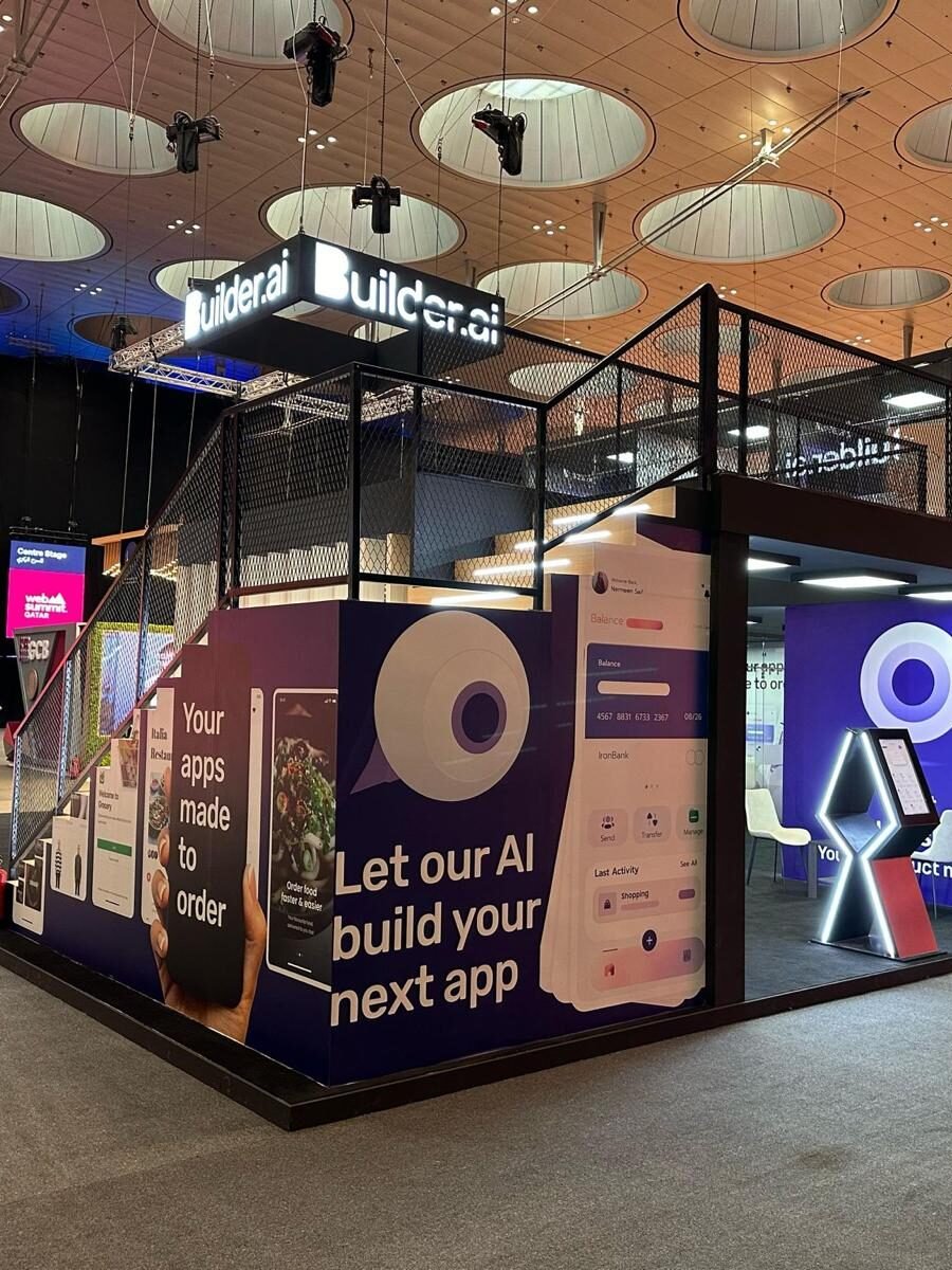 Exhibition stall in London at technology exhibition