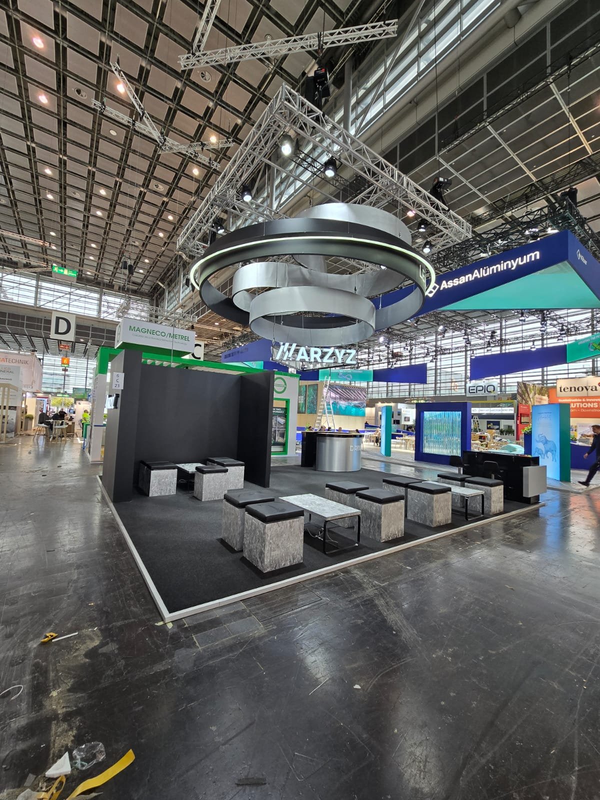 Innovative stand design for trade shows and exhibitions.