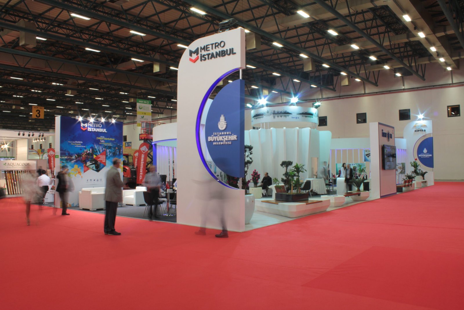Exhibition stall in Istanbul at business exhibition