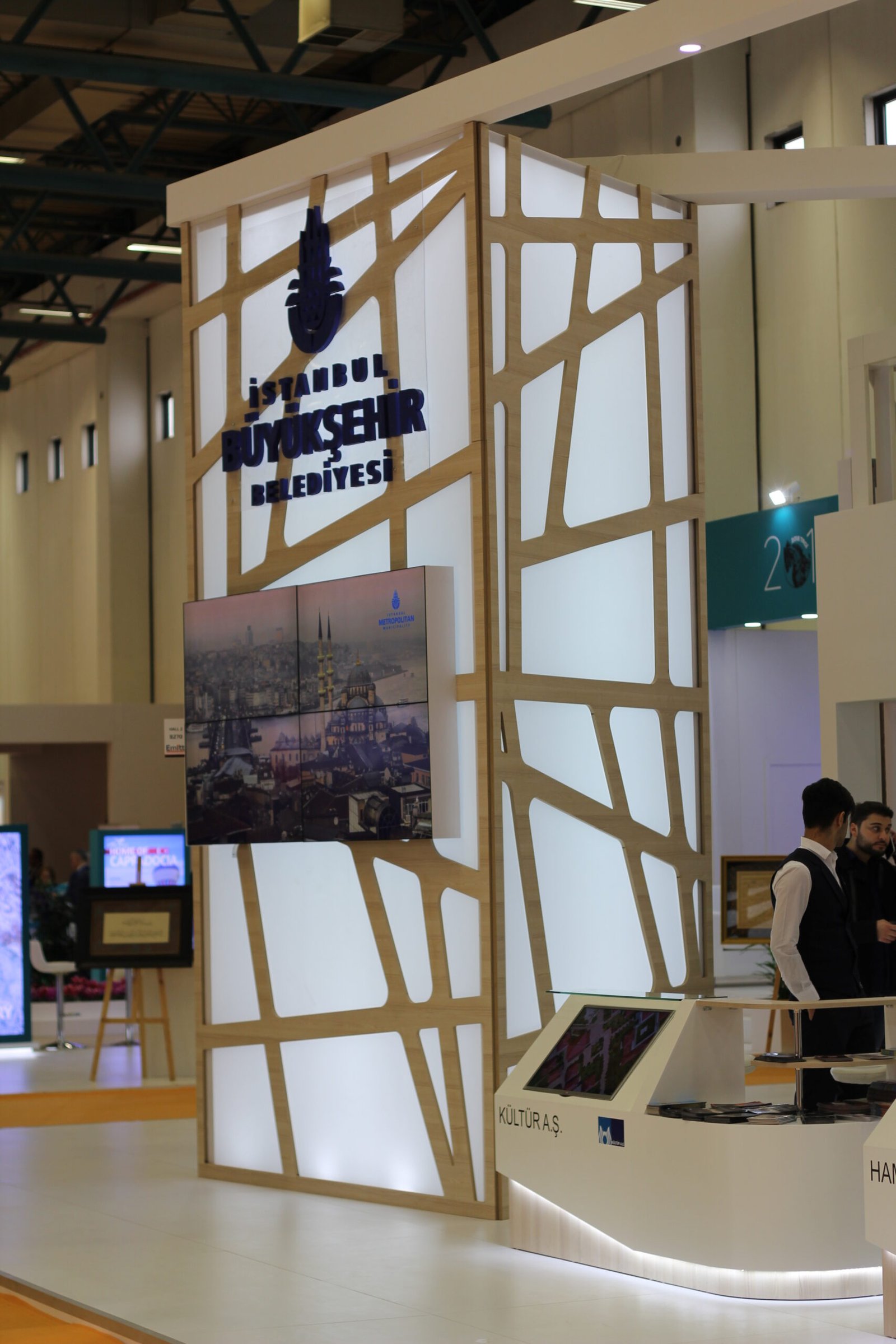 Exhibition stall in Istanbul at business exhibition