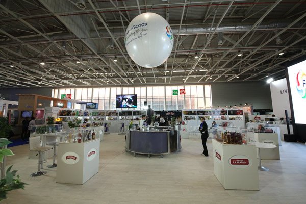 Custom-designed exhibition booth at MAROCOTEL 2026 in El Jadida by ExhibitStandBuilder.