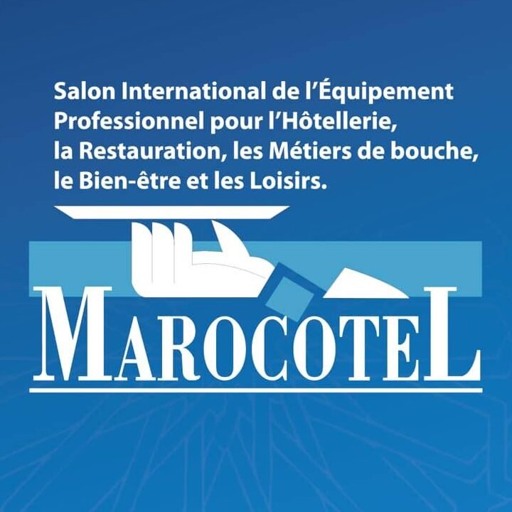 Custom-designed exhibition booth at MAROCOTEL 2026 in El Jadida by ExhibitStandBuilder.