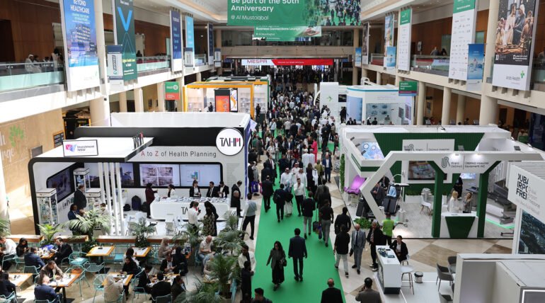 Custom-designed exhibition booth at WHX Dubai 2026 in Dubai by ExhibitStandBuilder.