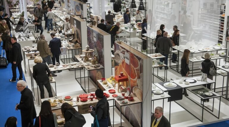 Custom-designed exhibition booth at Ambiente 2025 by ExhibitStandBuilder.