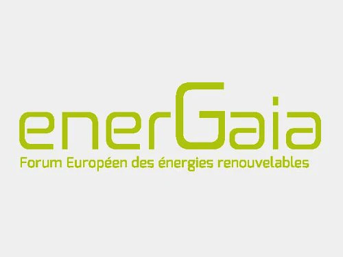 Custom-designed exhibition booth at EnerGaïa Forum 2025 in Montpellier by ExhibitStandBuilder