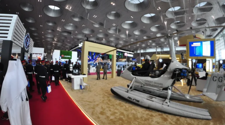 Custom-designed exhibition booth at Milipol Qatar 2026 in Doha by ExhibitStandBuilder.